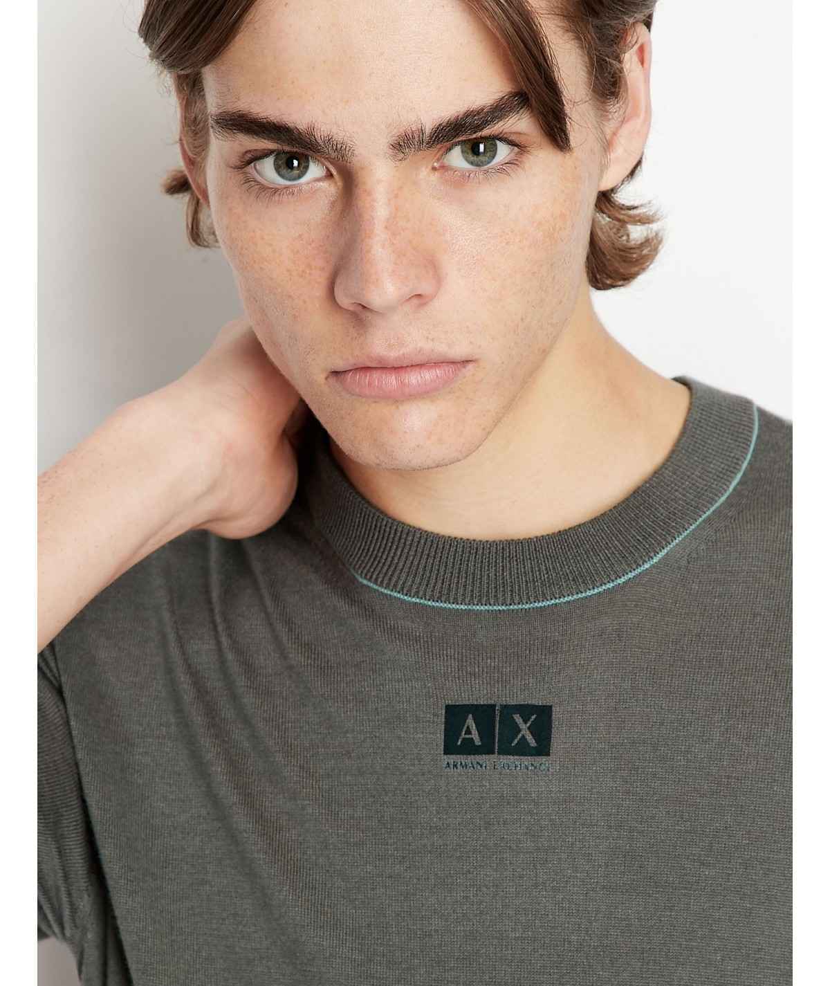 MAGLIA MAGLIONE UOMO AX ARMANI EXCHANGE 3LZM1F ZMW8Z VERDE ORIGINALE AI 2023