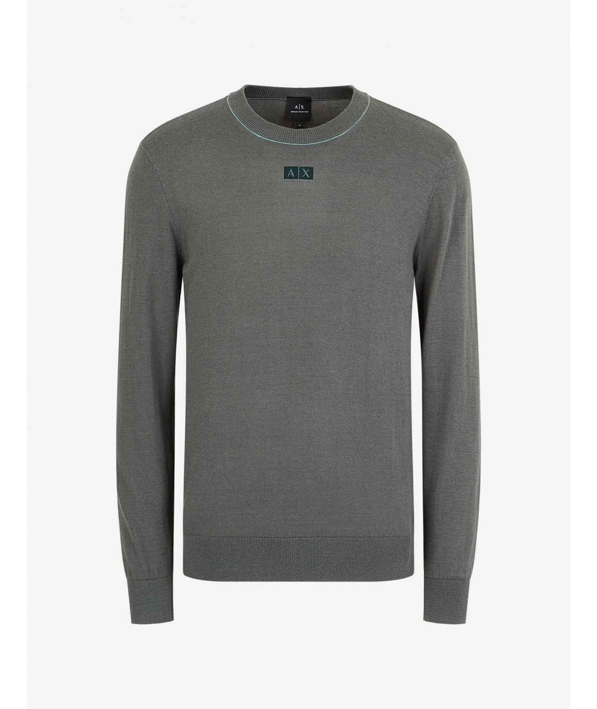 MAGLIA MAGLIONE UOMO AX ARMANI EXCHANGE 3LZM1F ZMW8Z VERDE ORIGINALE AI 2023