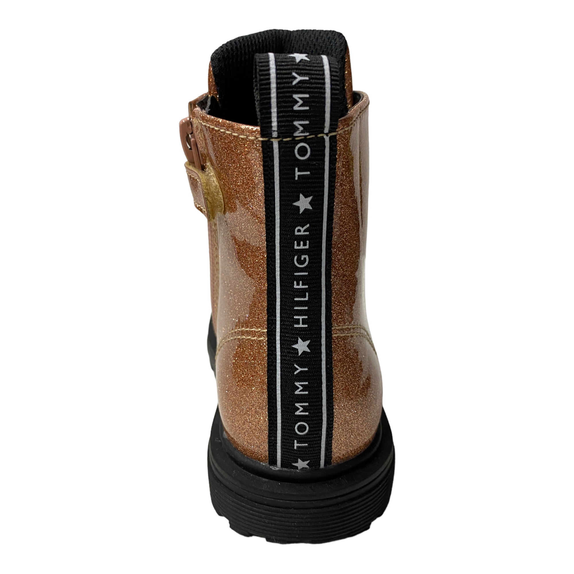 SCARPE ANFIBIO STIVALETTO BAMBINA TOMMY HILFIGER SVTRFJ CAMA8 MARRONE ORIGINALE