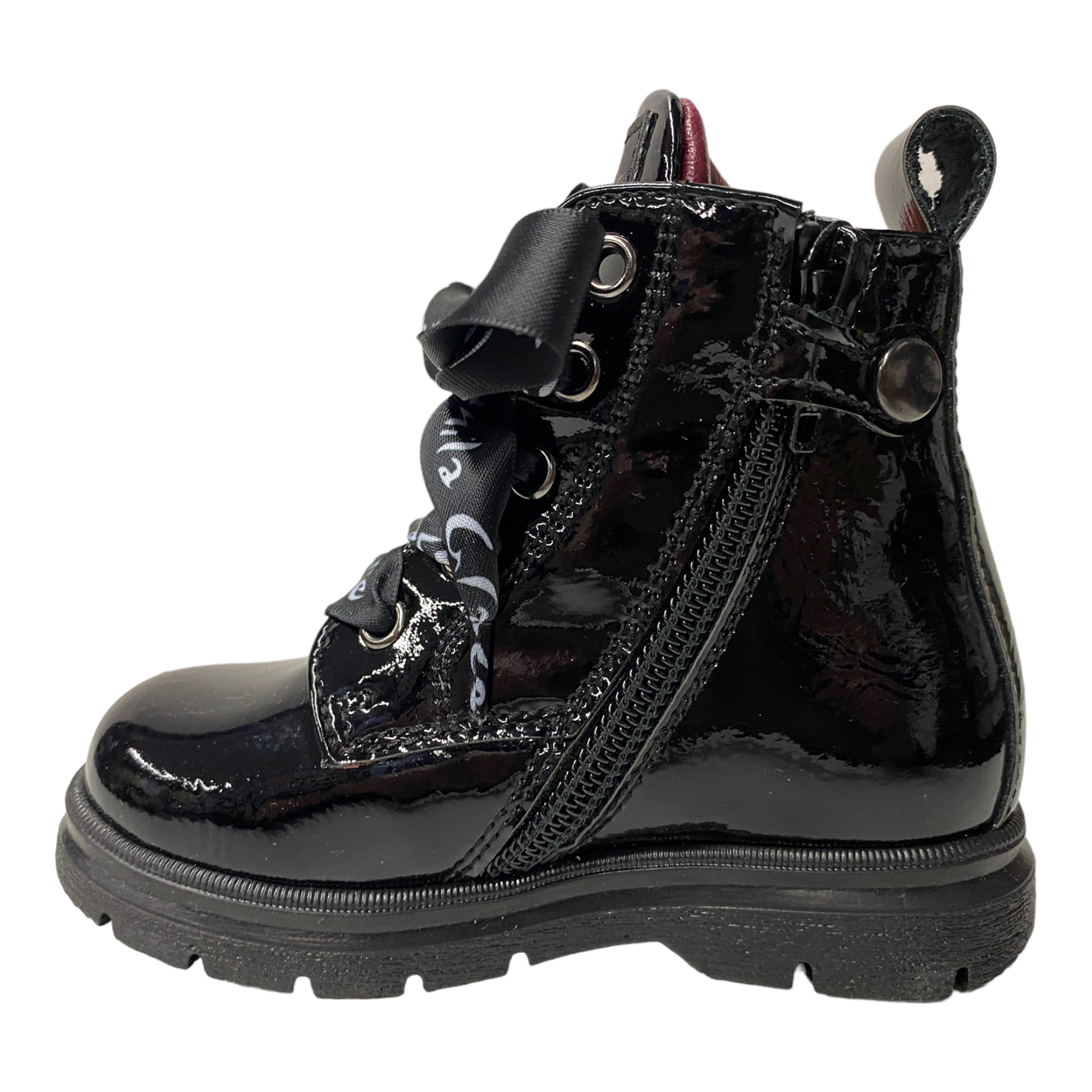 SCARPE ANFIBIO STIVALI BAMBINA MANILA GRACE SVSCFC CAMA11 PELLE NERO ORIGINAL AI