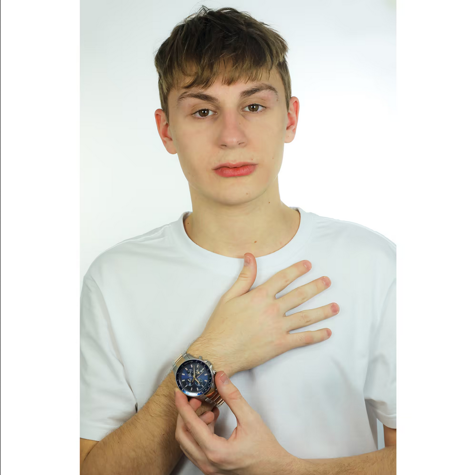 OROLOGIO CRONOGRAFO UOMO MASERATI R8873640012 ACCIAIO 44 BLU ORIGINALE 2022