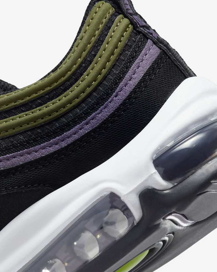 SCARPE SNEAKERS RAGAZZO NIKE AIR MAX 97 DX4734 PELLE NERO ORIGINALE AI 2023