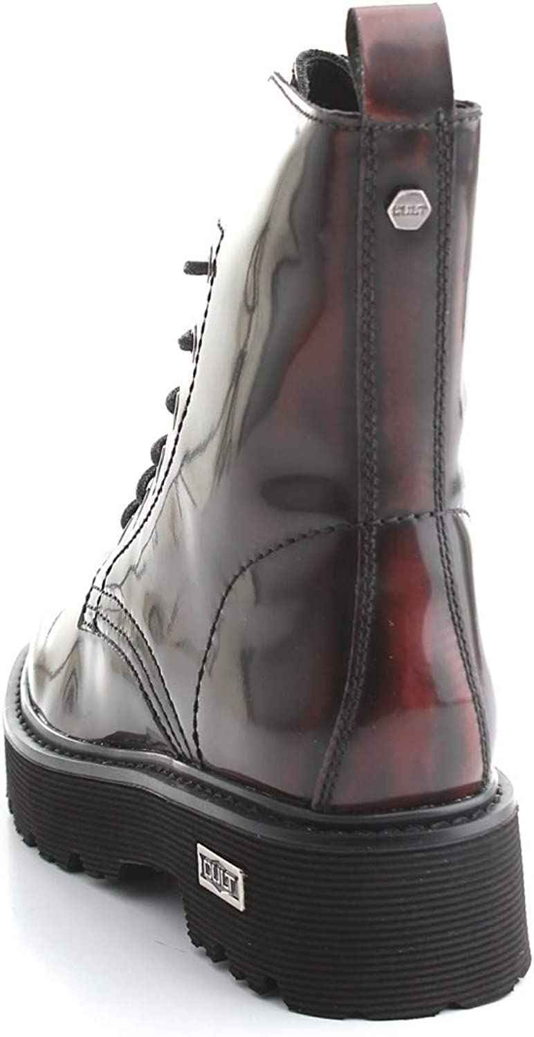 SCARPE ANFIBIO STIVALI DONNA CULT SLASH 1698 CLE104244 PELLE ROSSO ORIGINALE AI