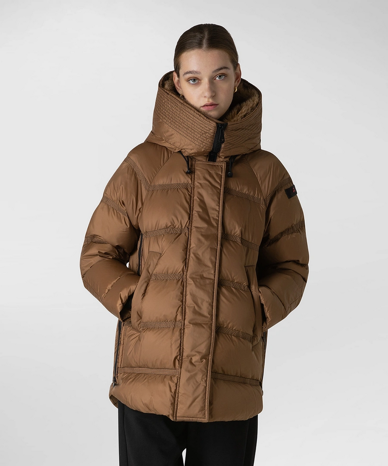 GIUBBINO GIUBBOTTO DONNA PEUTEREY TAKAN PED3372 01180967 MARRONE ORIGINAL AI2023