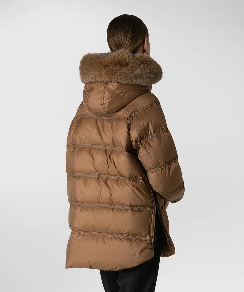 GIUBBINO GIUBBOTTO DONNA PEUTEREY TAKAN PED3372 01180967 MARRONE ORIGINAL AI2023