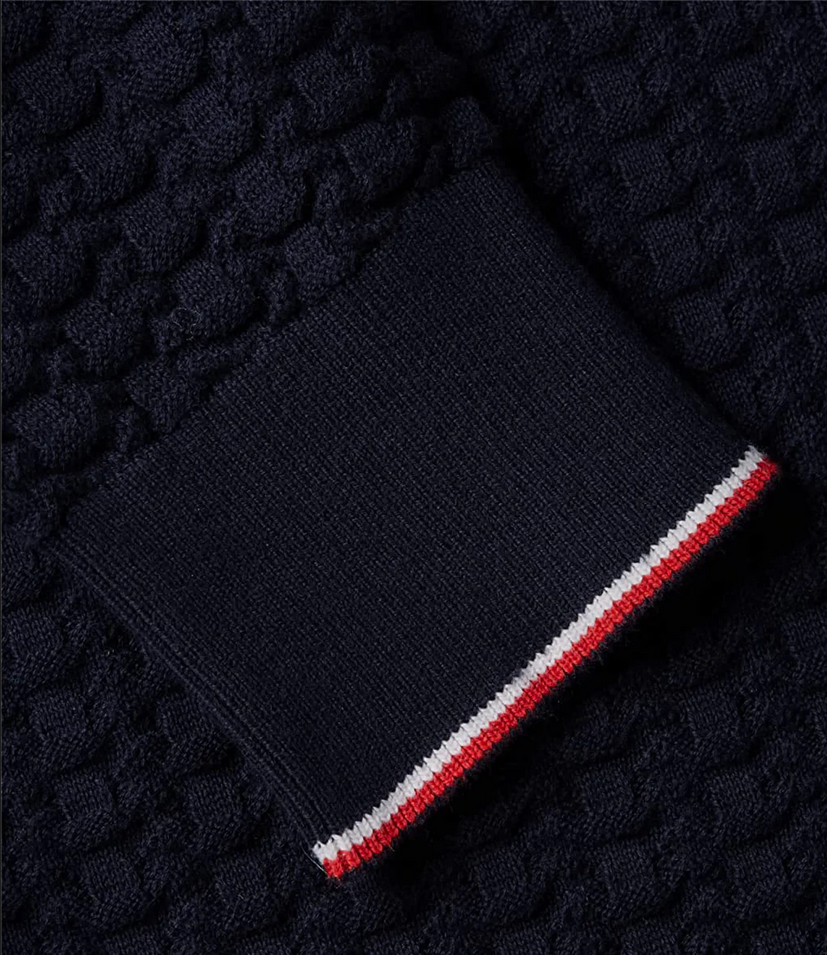 MAGLIA MAGLIONE UOMO TOMMY HILFIGER MW0MW28111 COTONE BLU ORIGINALE AI 2023