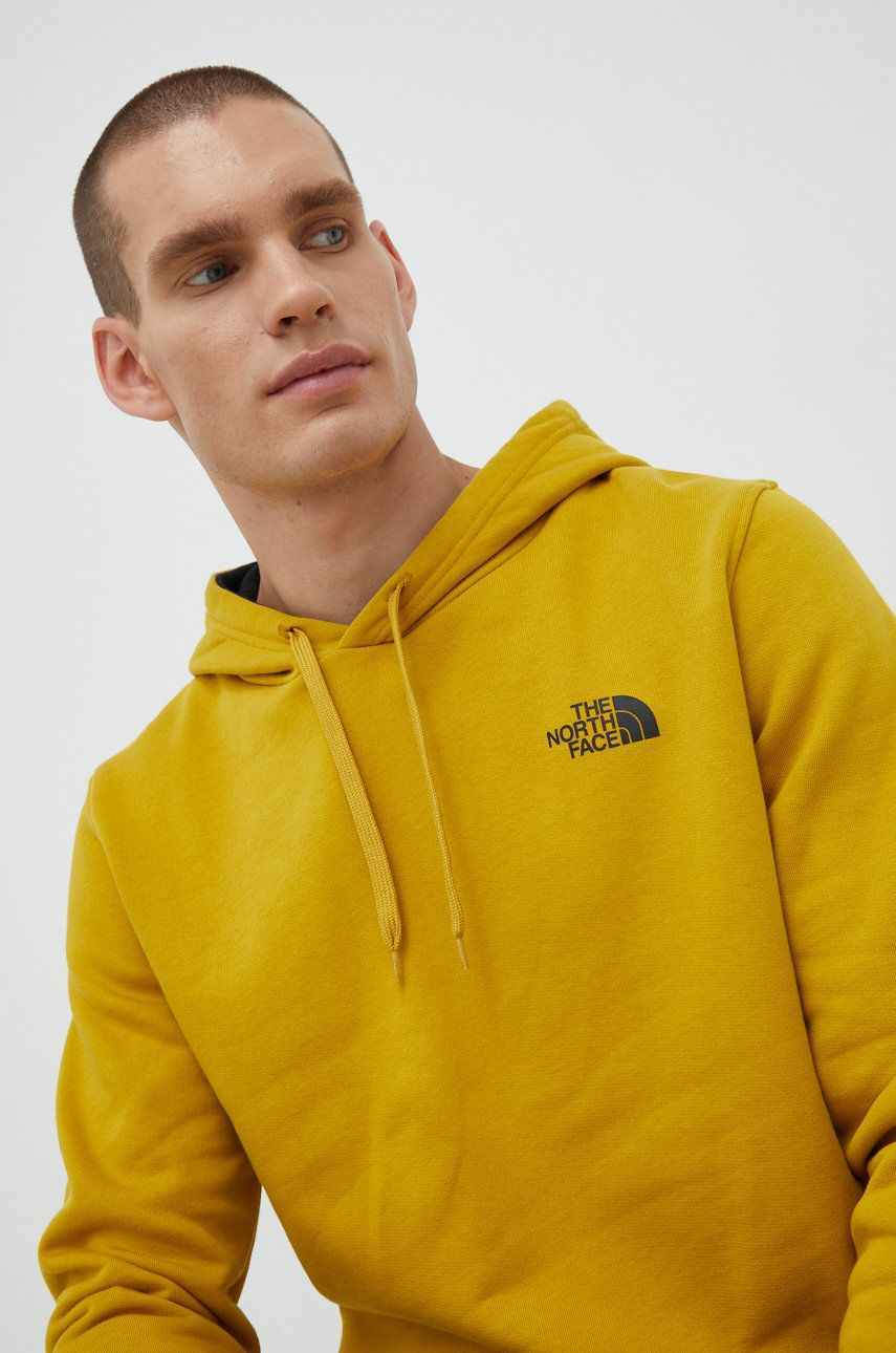 MAGLIA FELPA UOMO THE NORTH FACE SEASONAL NF0A2TUV76S1 COTONE GIALLO ORIGINAL AI