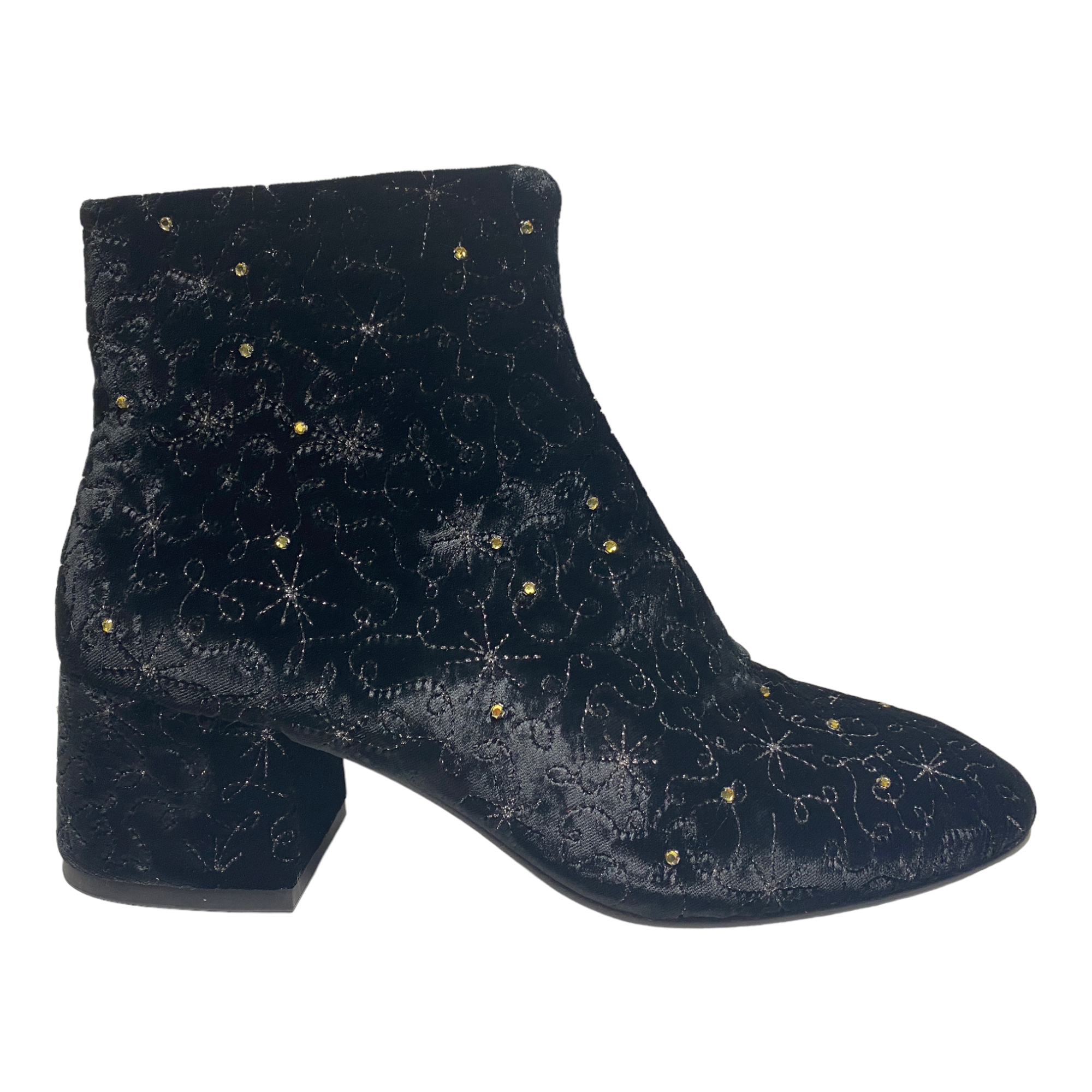 SCARPE TRONCHETTO DONNA ASH DIAMOND BIS 121287 VELLUTO NERO ORIGINALE AI