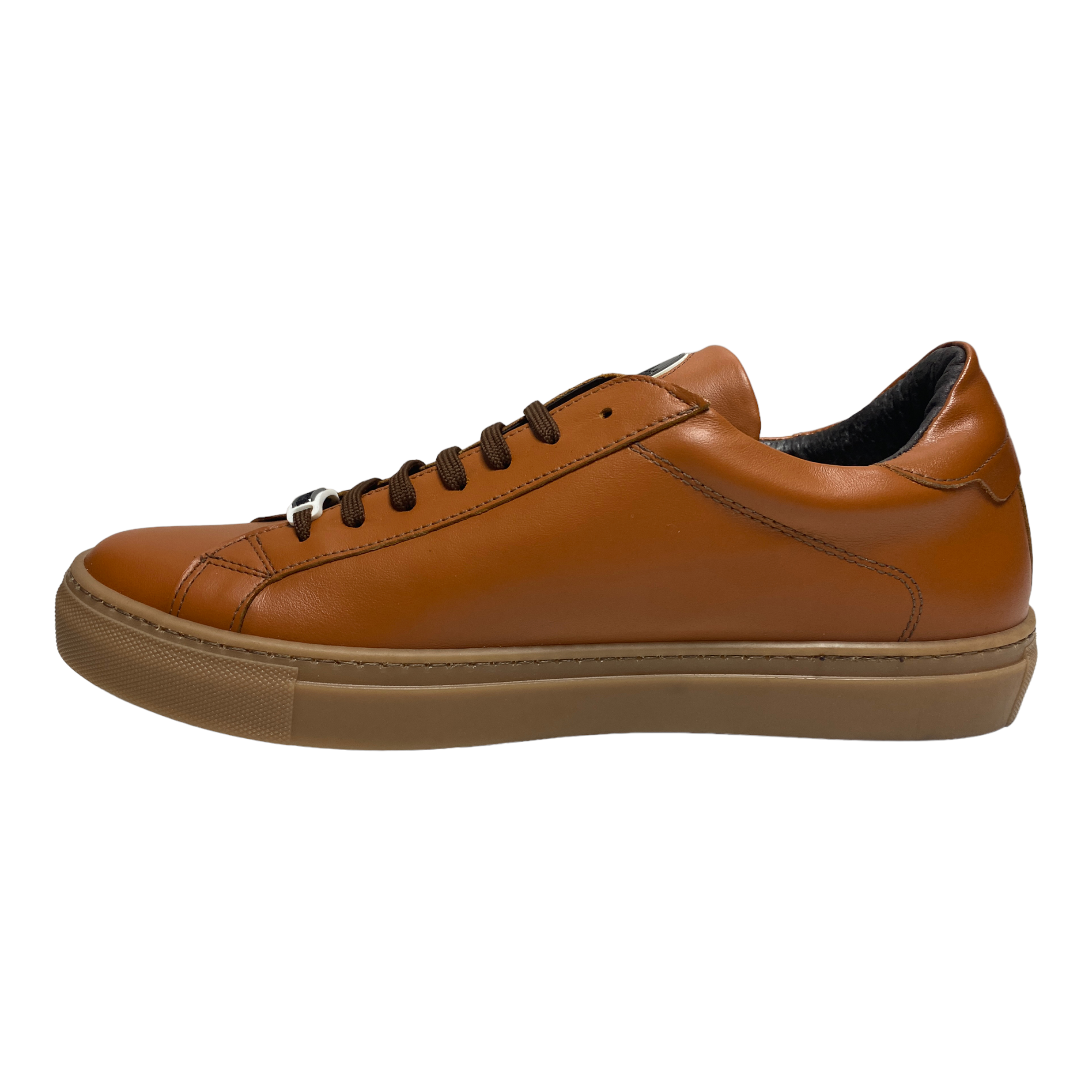 SCARPE SNEAKERS CASUAL UOMO BALDININI ANIL 0017 PELLE MARRONE ORIGINALE AI