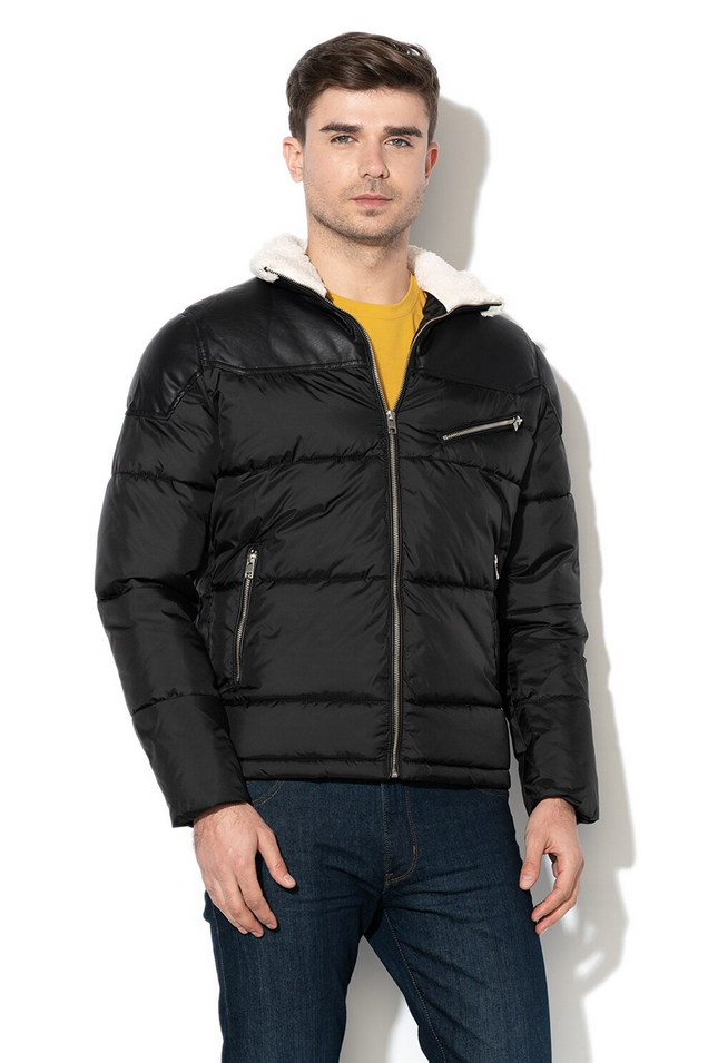 GIUBBINO GIUBBOTTO UOMO JACK E JONES JACOBA 12157378 NERO ORIGINALE AI