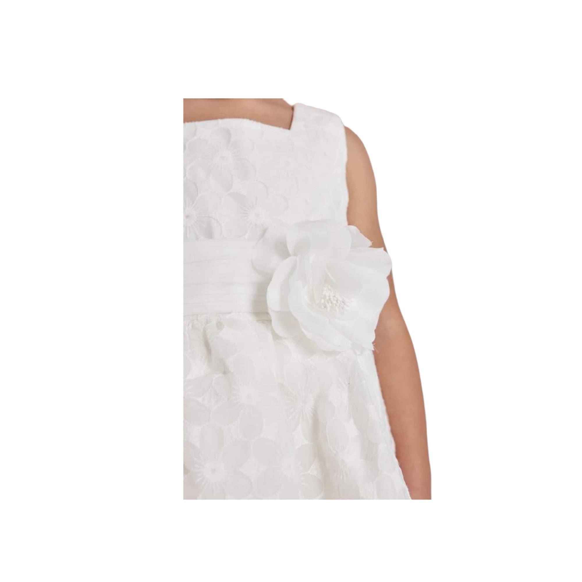 ABITO VESTITO CERIMONIA BAMBINA ABEL E LULA 5044 BIANCO ORIGINALE PE 2023