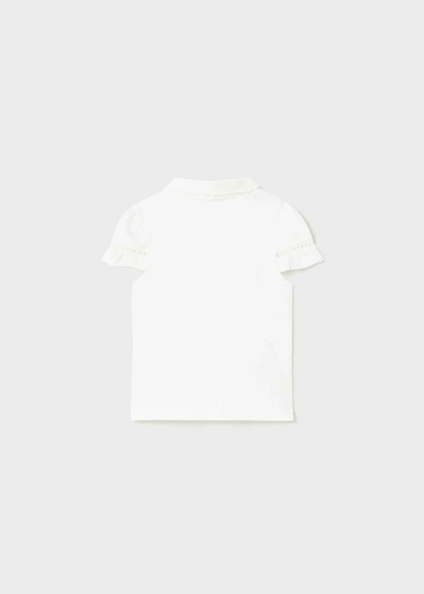 MAGLIA POLO T SHIRT NEONATA MAYORAL 1191 COTONE BIANCO ORIGINALE PE 2023