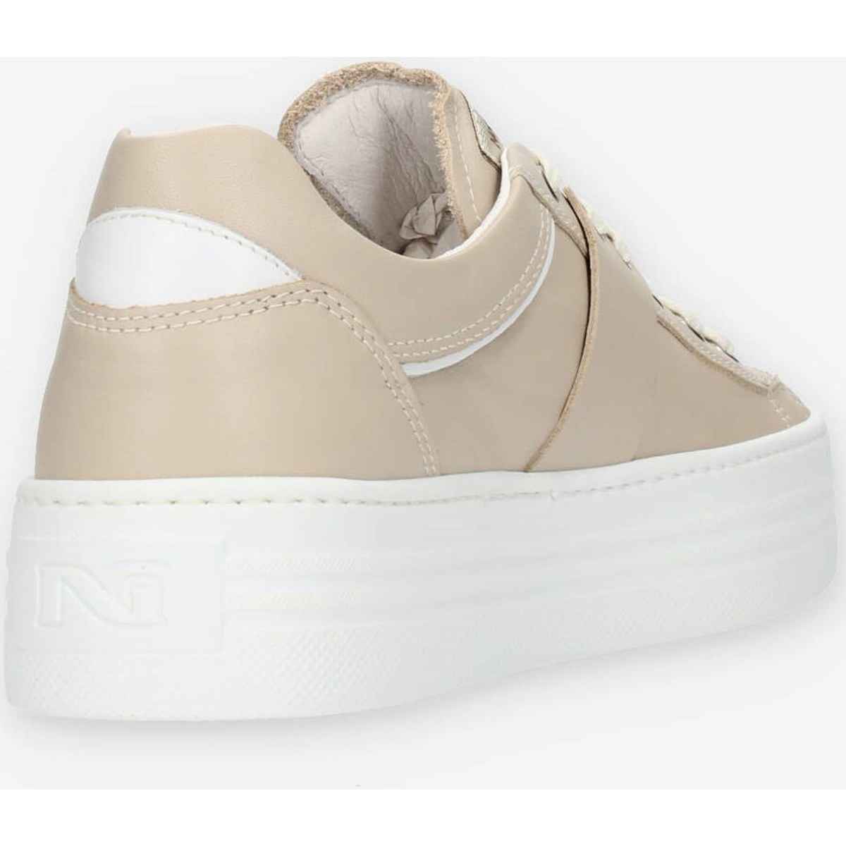 SCARPE SNEAKERS DONNA NERO GIARDINI E306522D PELLE 702 BEIGE ORIGINALE PE 2023