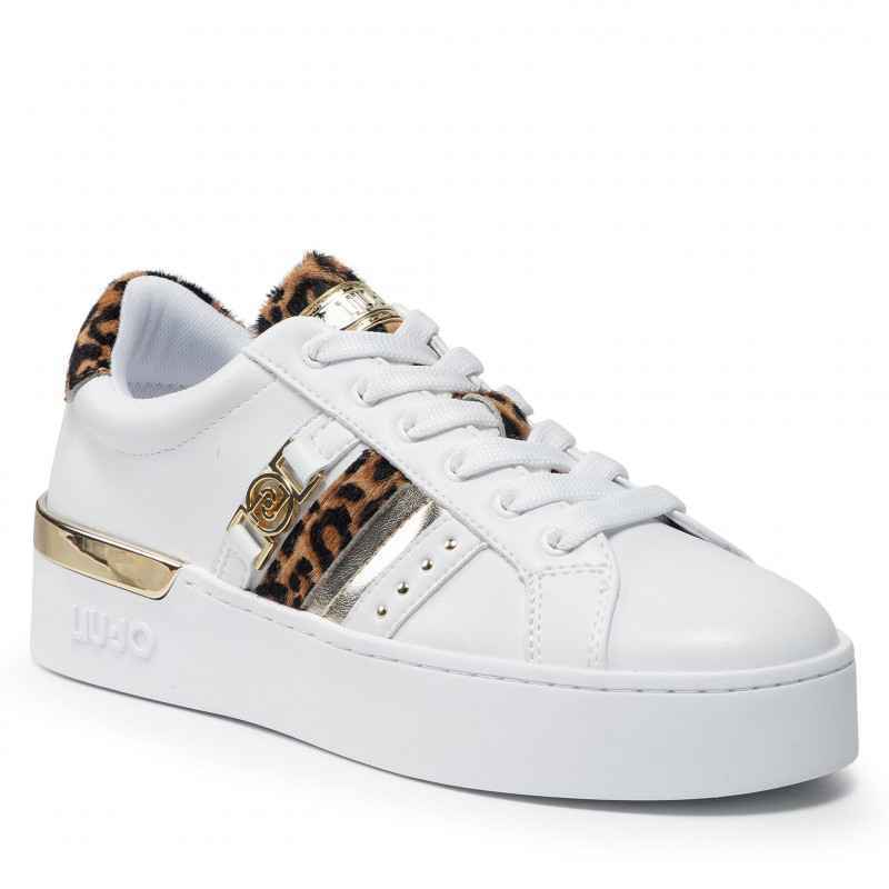 SCARPE SNEAKERS DONNA LIU JO SILVIA 36 BF1079 EX117 PELLE BIANCO ORIGINALE AI