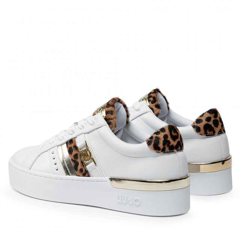 SCARPE SNEAKERS DONNA LIU JO SILVIA 36 BF1079 EX117 PELLE BIANCO ORIGINALE AI