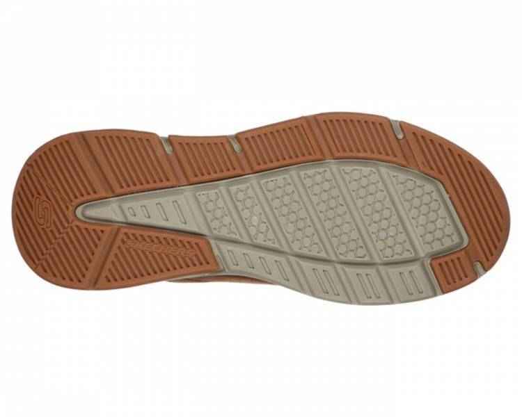 SCARPE CASUAL UOMO SKECHERS BENAGO HOMBR 210021 PELLE MARRONE ORIGINALE AI 2023