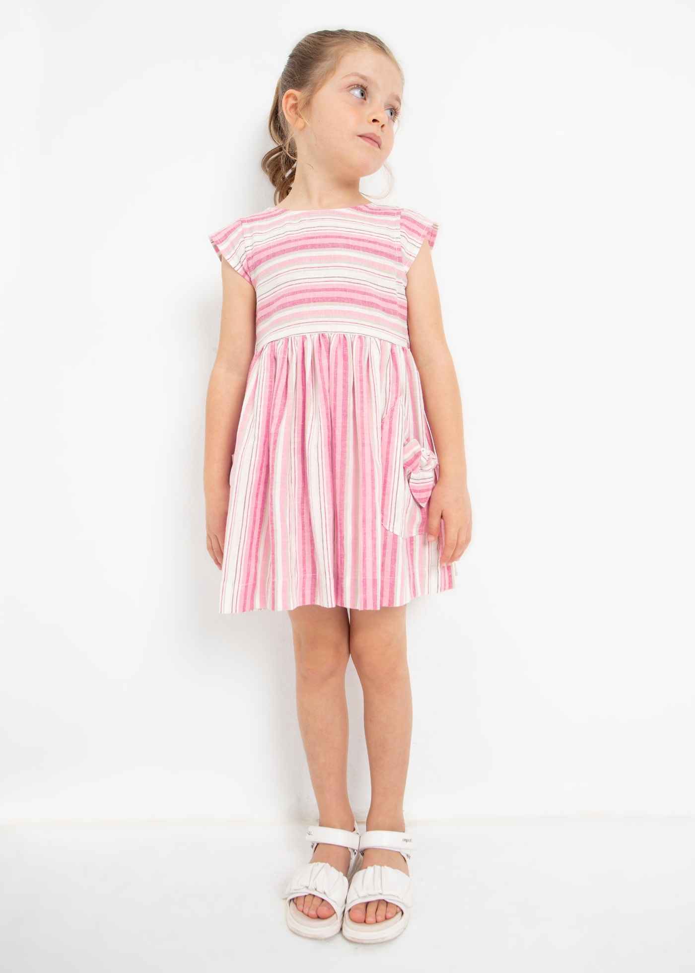 ABITO VESTITO ABITI BAMBINA MAYORAL 3922 LINO ROSA ORIGINALE PE 2023