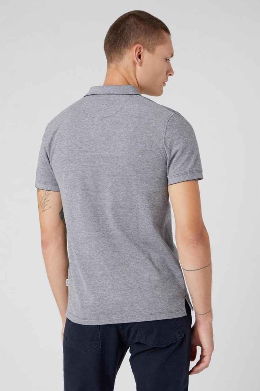MAGLIA POLO T SHIRT UOMO WRANGLER REFINED W749KHXV6 GRIGIO ORIGINALE PE 2023