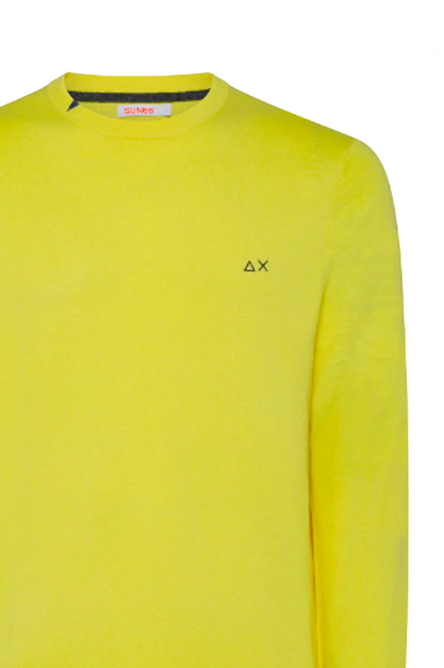 MAGLIA MAGLIONE MAGLIE UOMO SUN68 SUN 68 K42101 LANA GIALLO ORIGINALE AI 2023