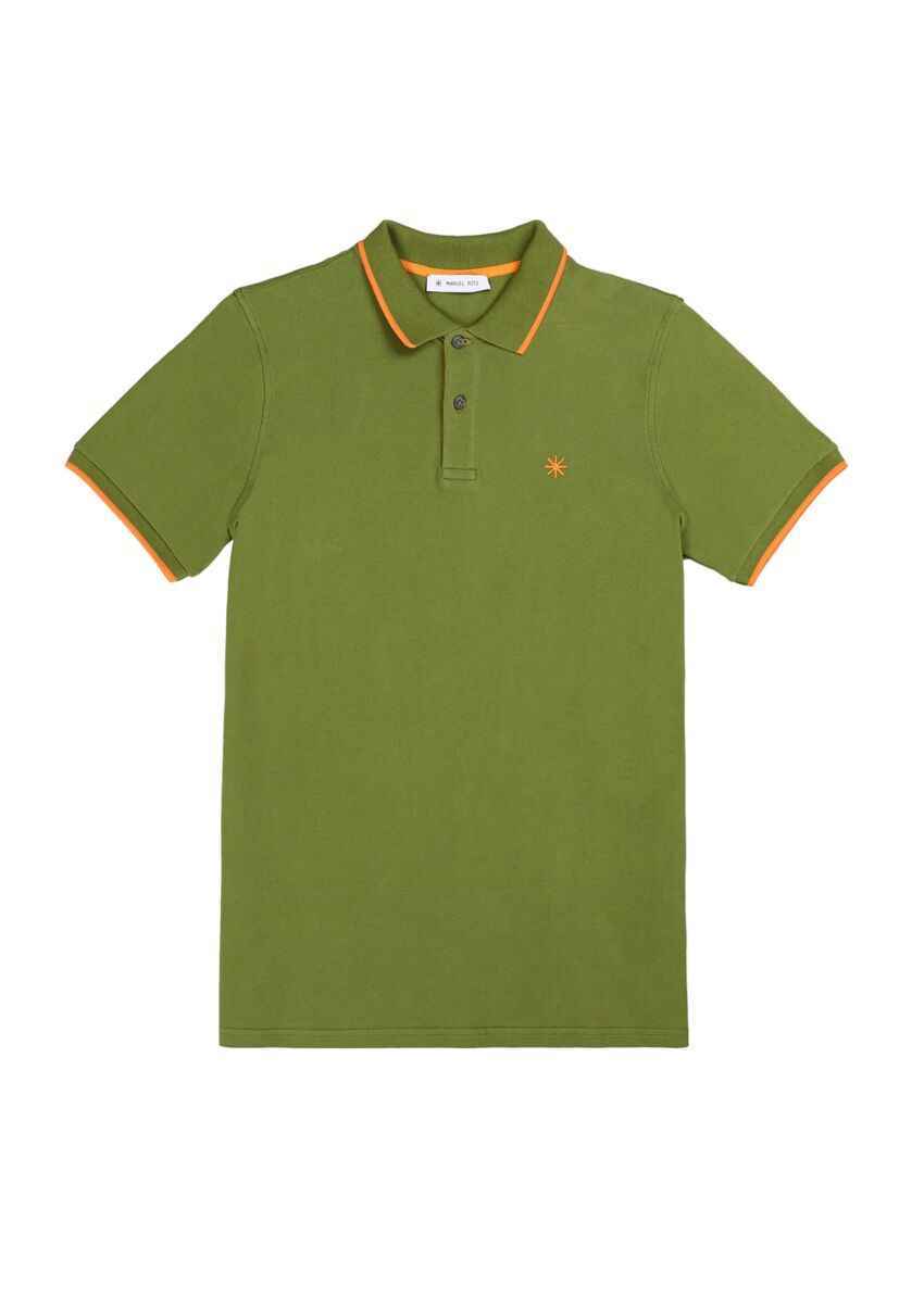 MAGLIA POLO T SHIRT UOMO MNAUEL RITZ 3432M552 COTONE VERDE ORIGINALE PE 2023