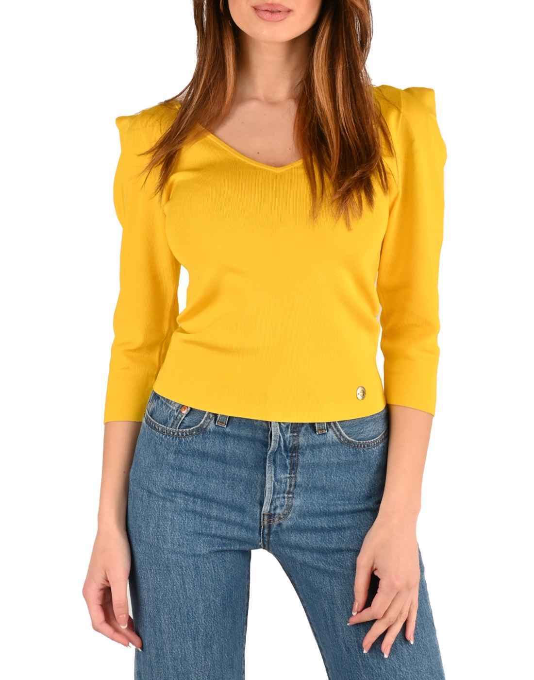 MAGLIA MAGLIE DONNA TWINSET ACTITUDE 221AT3212 GIALLO ORIGINALE AI
