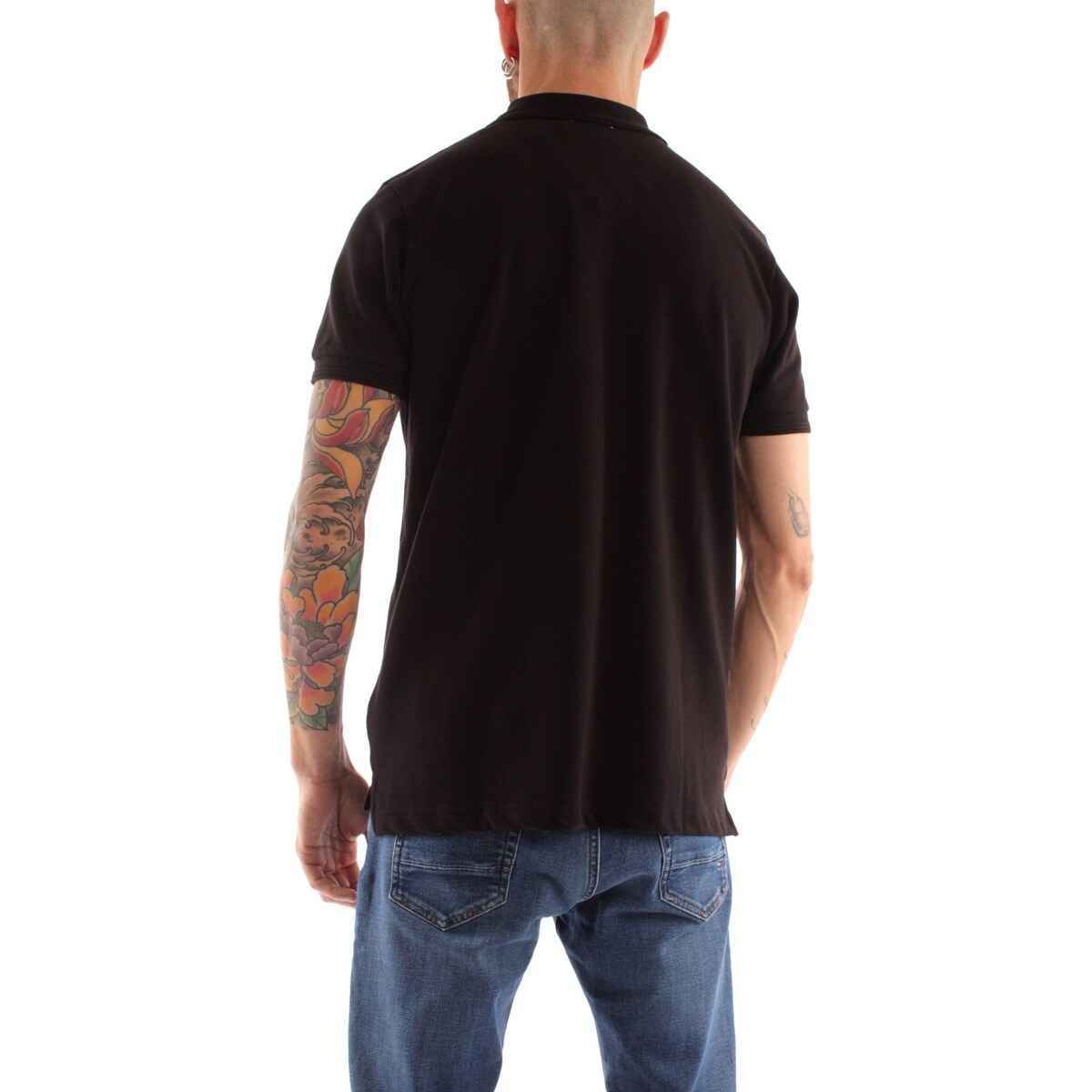 POLO T SHIRT UOMO ROY ROGERS P23RRU190CD76XXXX COTONE NERO ORIGINALE PE 2023