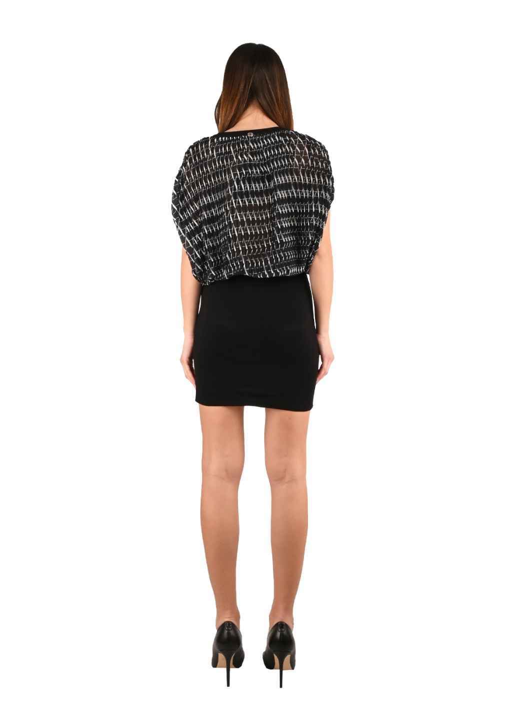 ABITO VESTITO ABITI DONNA TWINSET ACTITUDE 221AT3120 COTONE NERO ORIGINALE PE