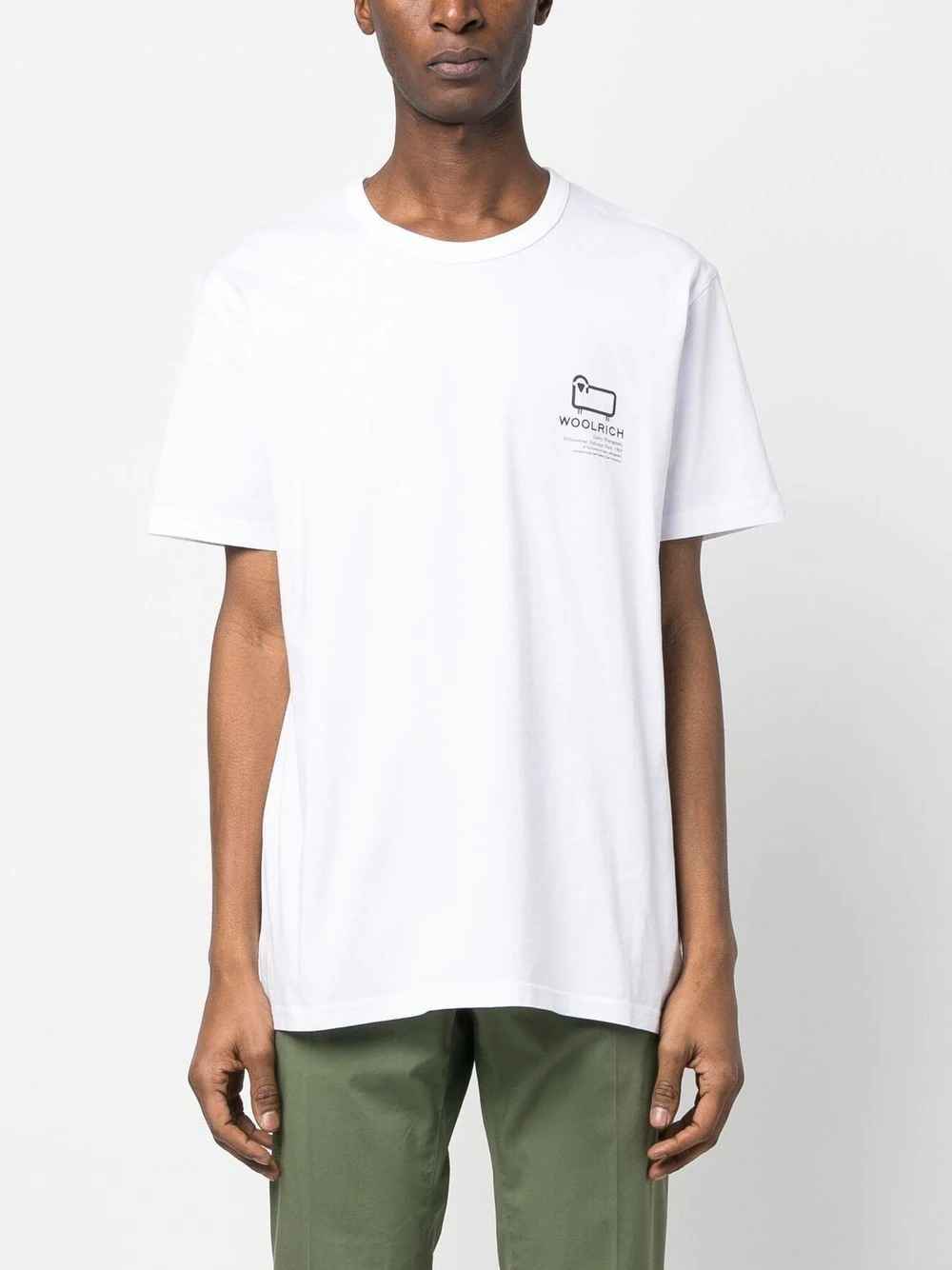 MAGLIA T SHIRT UOMO WOOLRICH CFWOTE0089MRUT2926 COTONE BIANCO ORIGINALE PE 2023