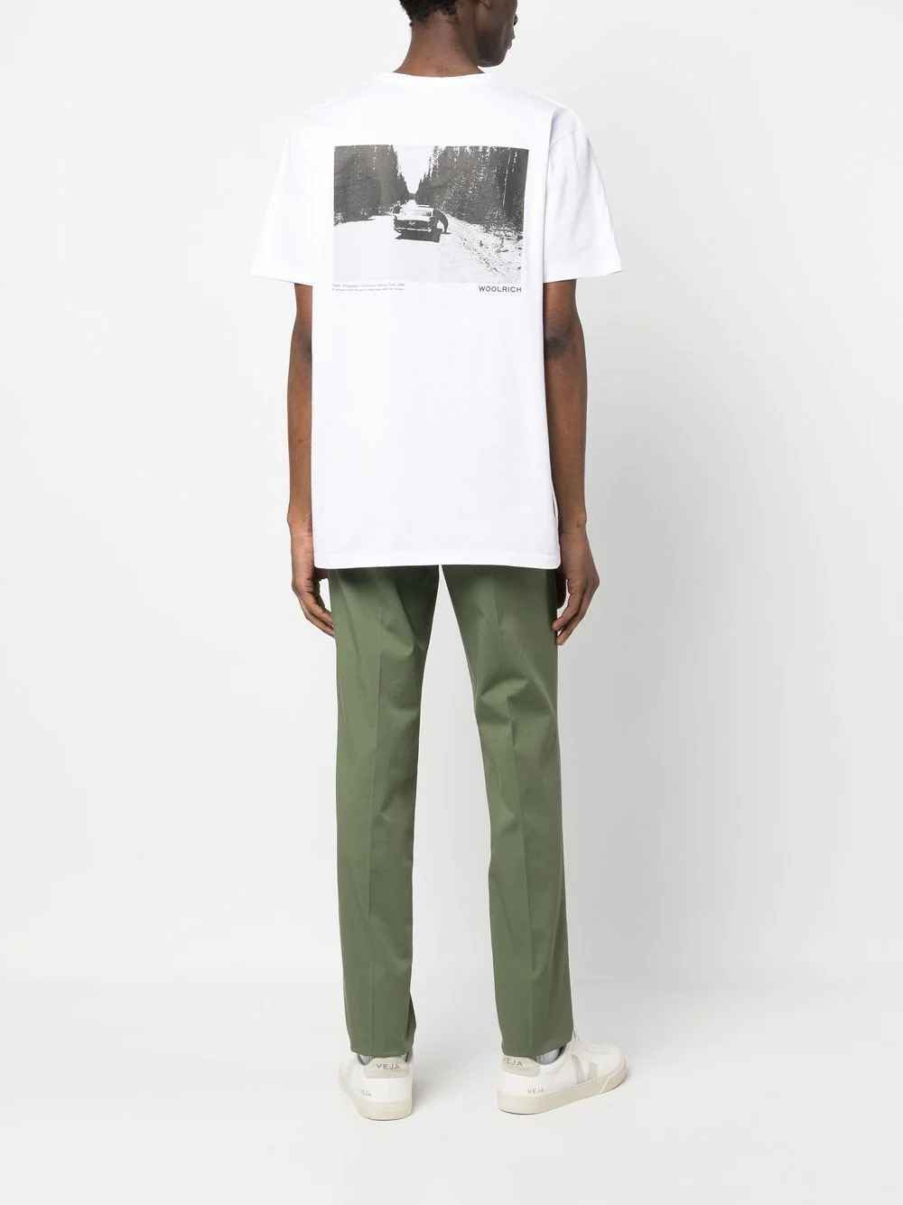 MAGLIA T SHIRT UOMO WOOLRICH CFWOTE0089MRUT2926 COTONE BIANCO ORIGINALE PE 2023