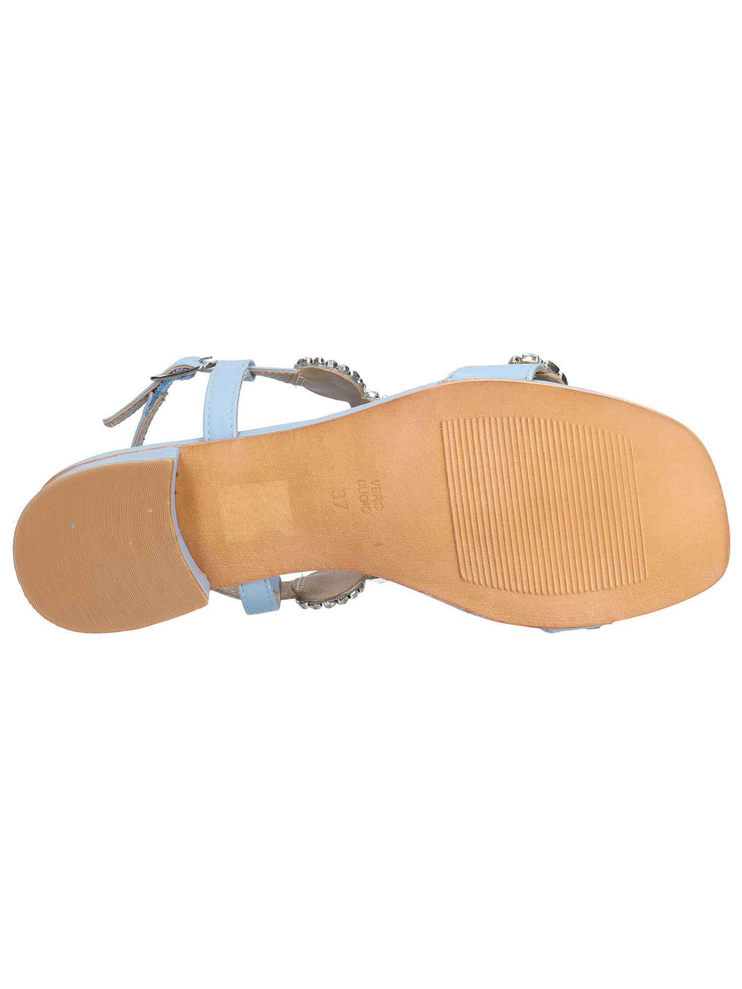 SCARPE SANDALO SANDALI DONNA WALK MELLUSO K58021 PELLE AZZURRO ORIGINALE PE 2023