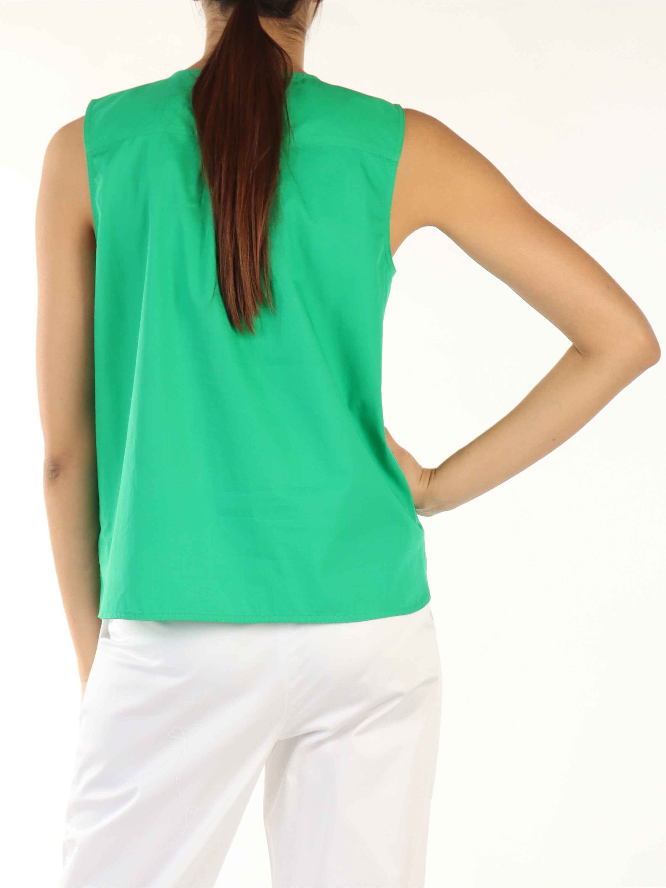MAGLIA TOP BLUSA DONNA EMME MARELLA MOLDAVA 2351610834 VERDE ORIGINALE PE 2023