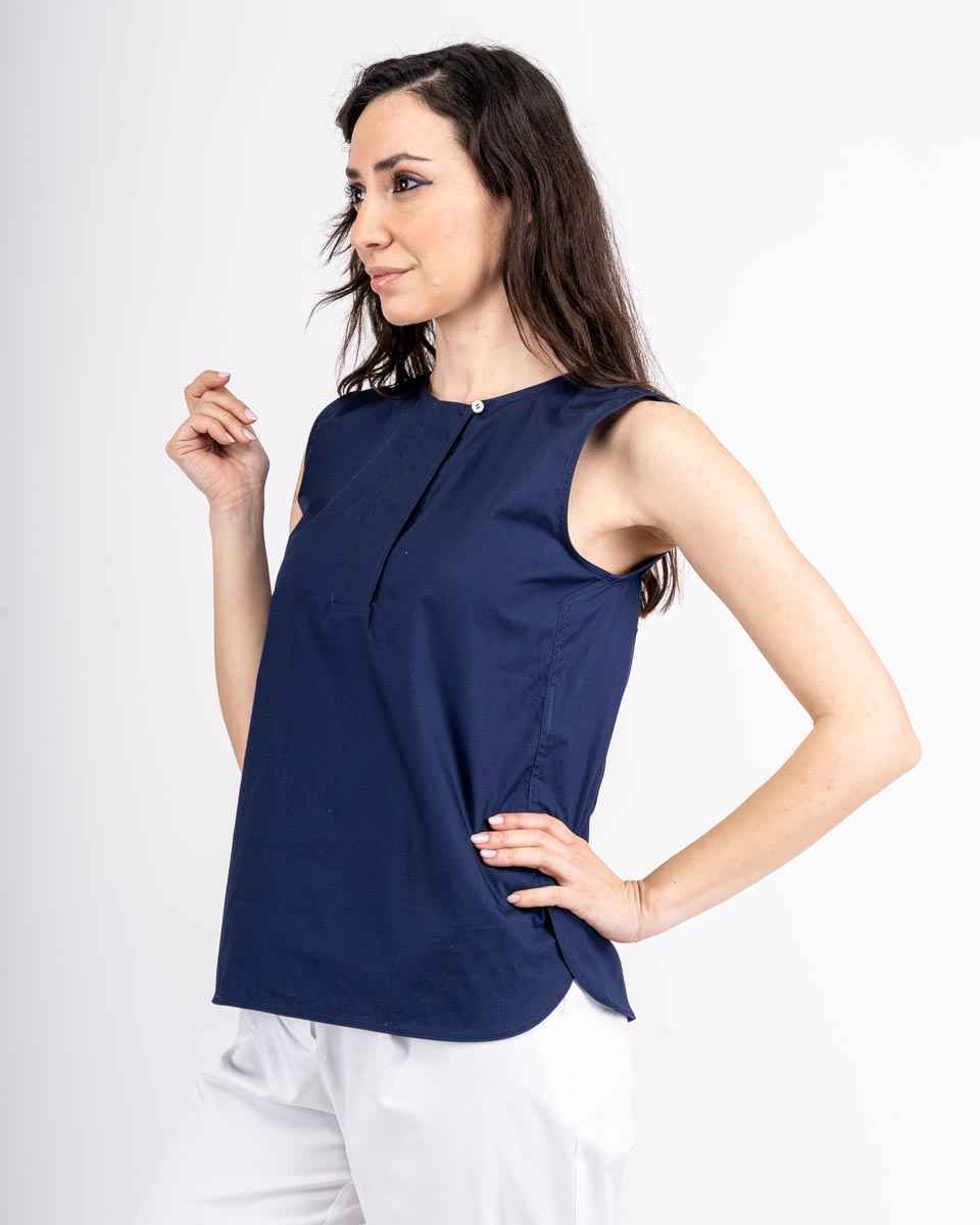 MAGLIA TOP BLUSA DONNA EMME MARELLA MOLDAVA 2351610834 BLU ORIGINALE PE 2023