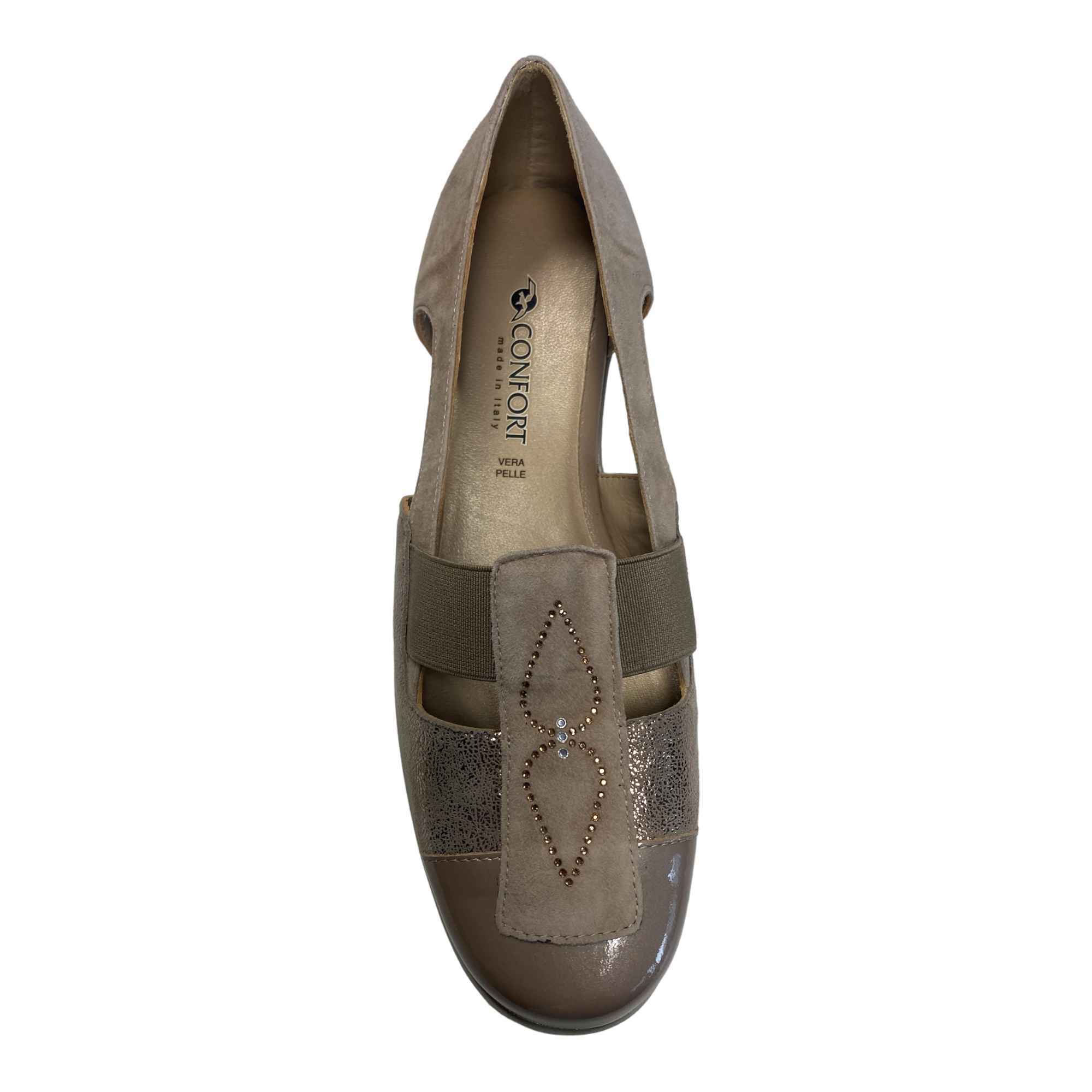 SCARPE MOCASSINO SLIP ON DONNA CONFORT C0E2080 PELLE BEIGE ORIGINALE PE 2023