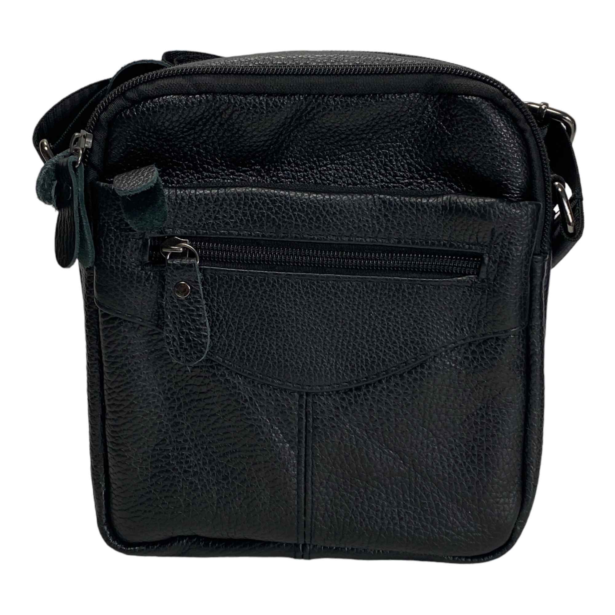 BORSA BORSELLO TARCOLLA UOMO LAVORAZIONE ARTIGIANALE 9520 PELLE NERO ORIGINALE