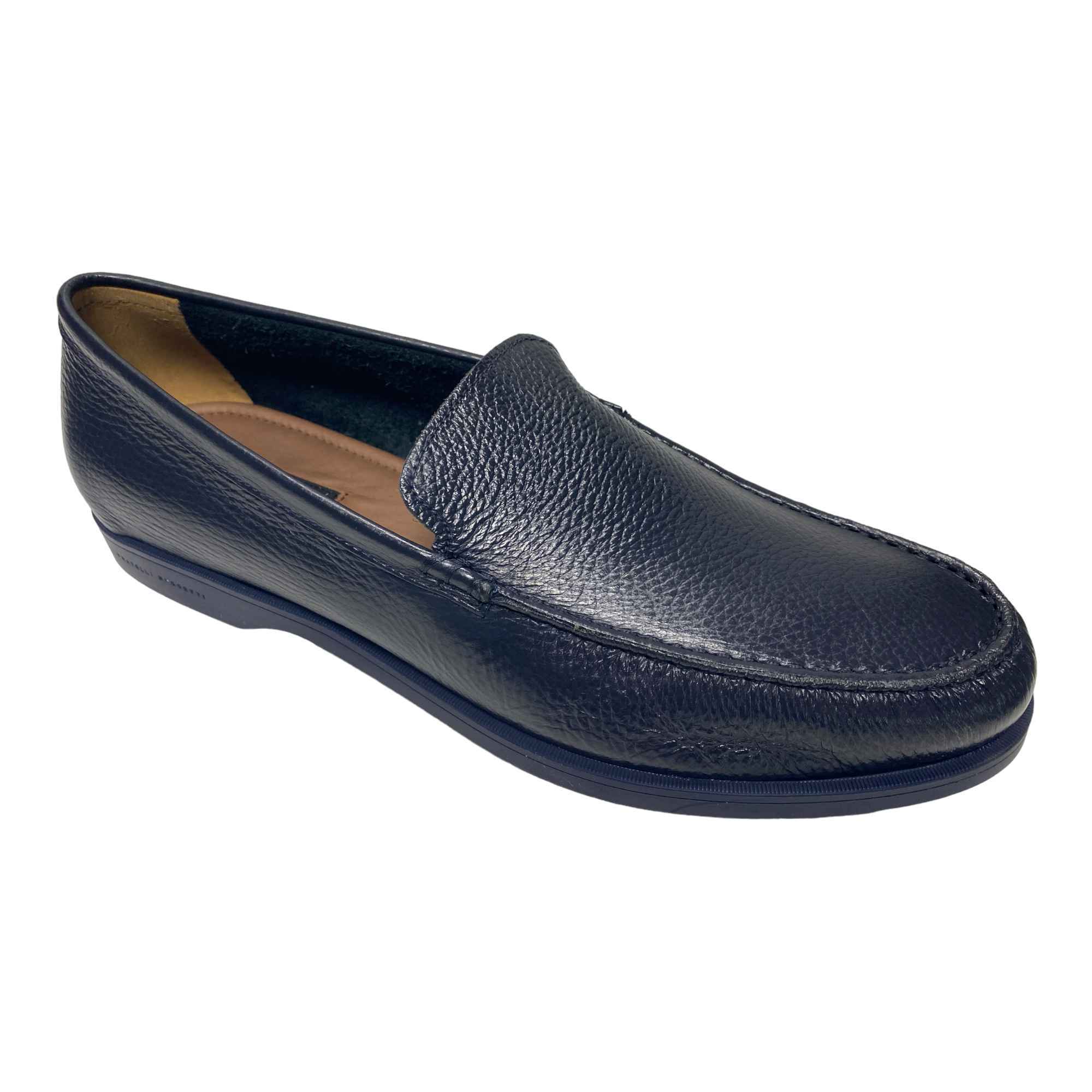 SCARPE MOCASSINO CASUAL UOMO FRATELLI ROSSETTI 13305 099 PELLE BLU ORIGINAL PE