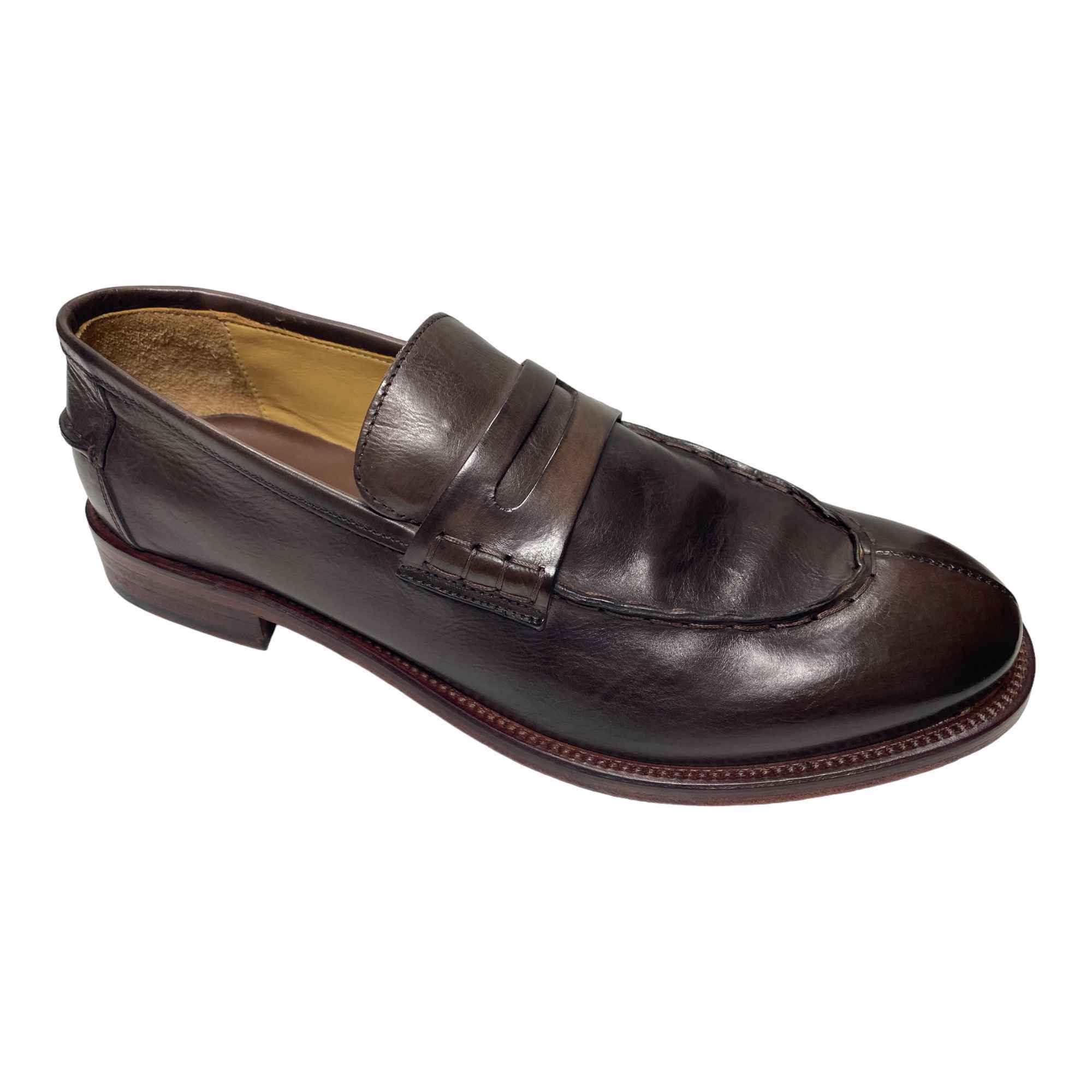 SCARPE MOCASSINO CASUAL UOMO JP DAVID DIVER 38767 9 PELLE MORO ORIGINALE PE