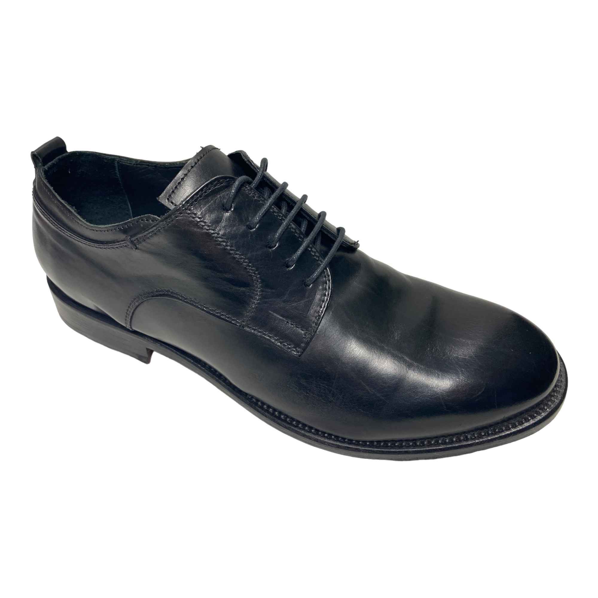 SCARPE DERBY CASUAL UOMO JP DAVID DIVER 38767 1 BIS PELLE NERO ORIGINALE AI
