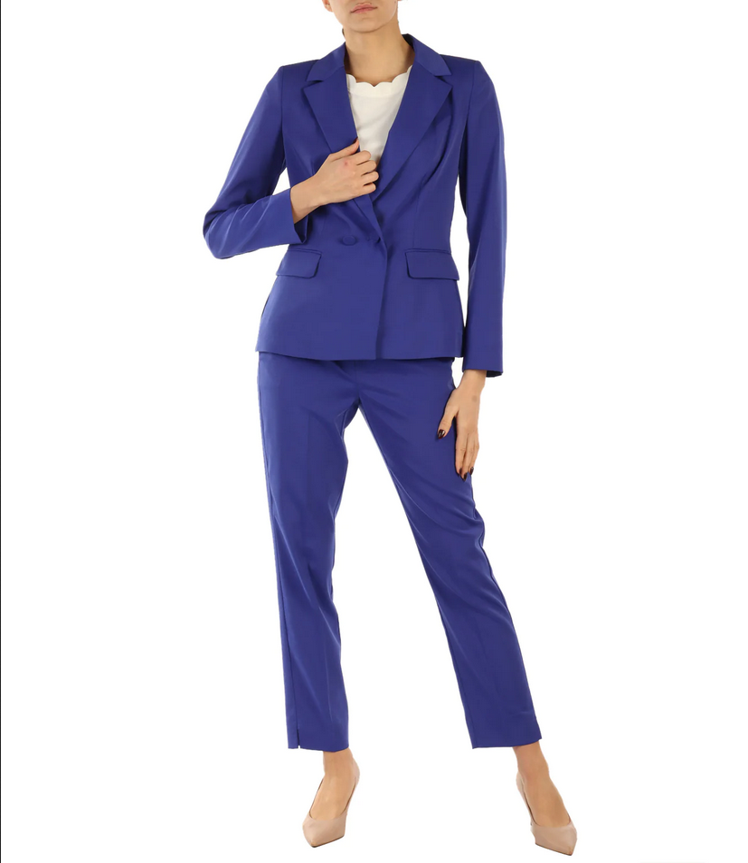 TAILLEUR GIACCA PANTALONE DONNA EMME MARELLA MUSETTE BLU ORIGINALE PE 2023