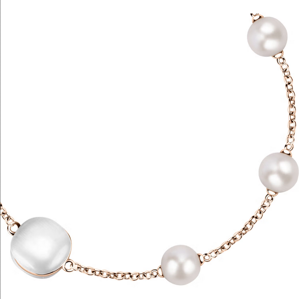BRACCIALE BRACCIALI DONNA MORELLATO GEMMA PERLA SATC08 ARGENTO ORO ORIGINALE