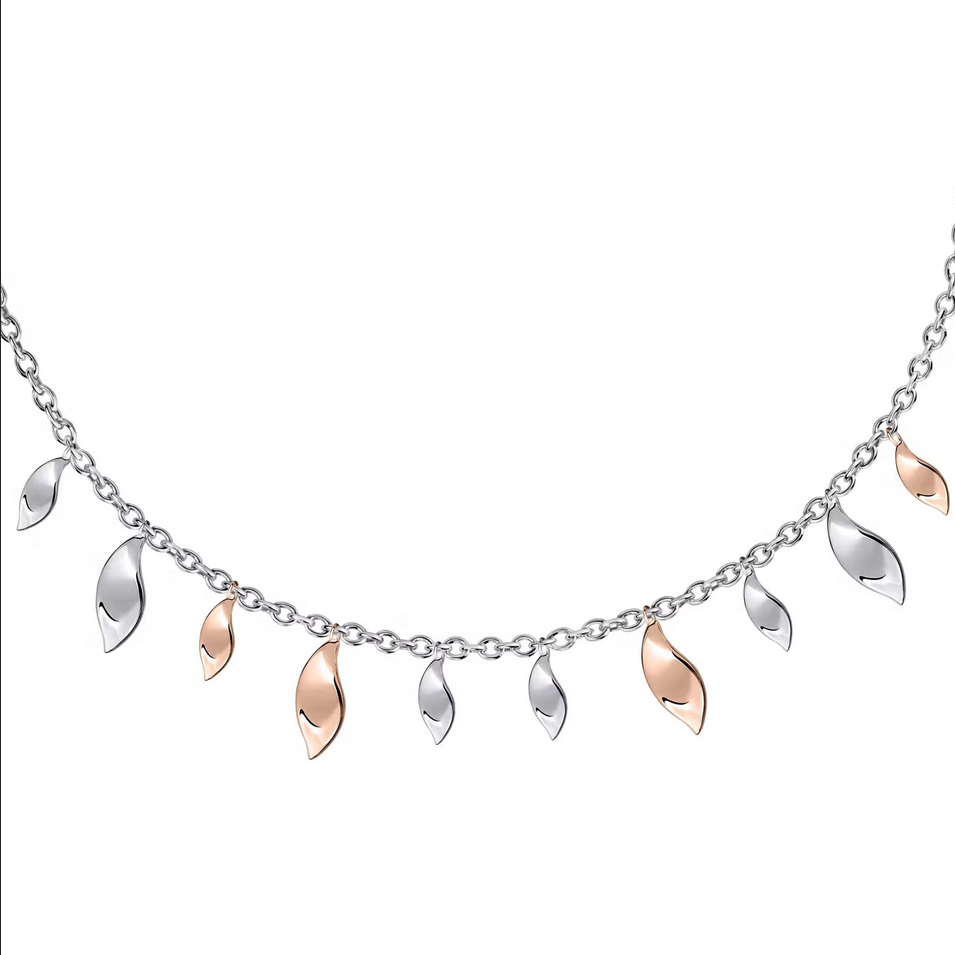 COLLANA COLLANE DONNA MORELLATO FOGLIA SAKH49 ARGENTO ORIGINALE
