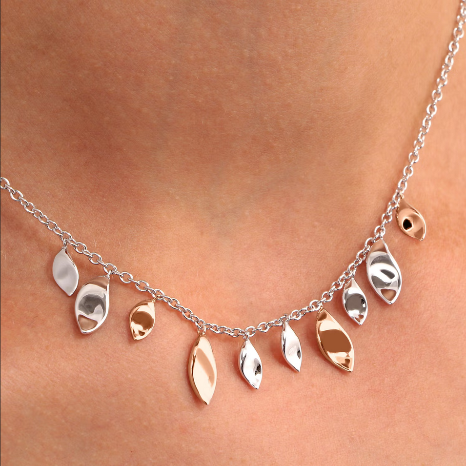 COLLANA COLLANE DONNA MORELLATO FOGLIA SAKH49 ARGENTO ORIGINALE