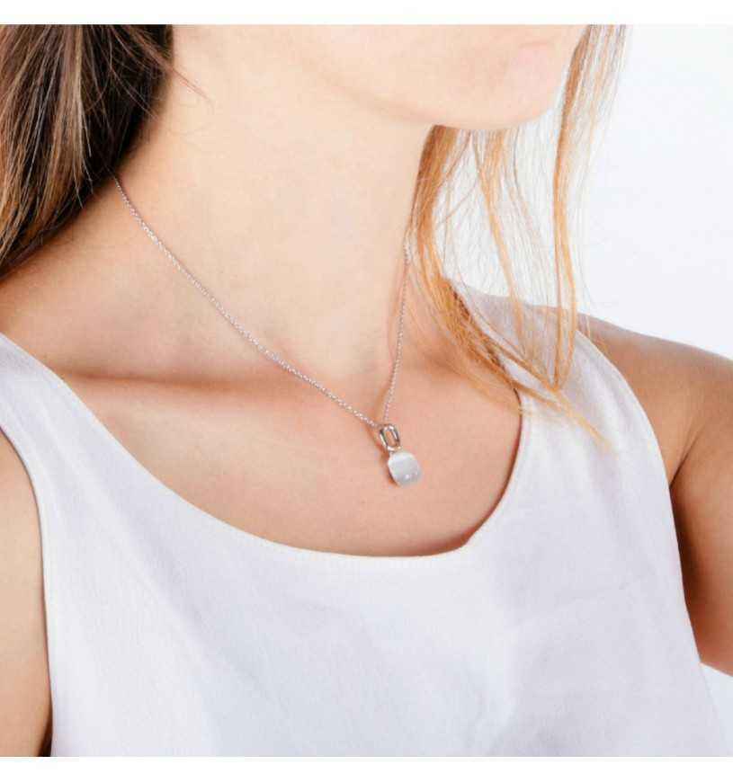 COLLANA COLLANE DONNA MORELLATO GEMMA SAKK24 ARGENTO BIANCO ORIGINALE