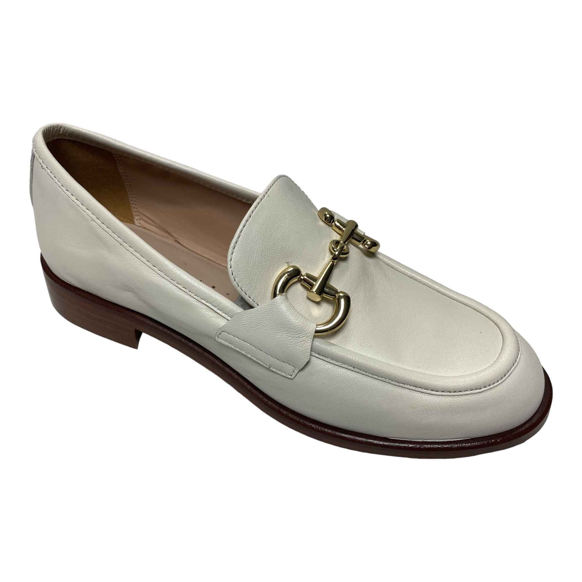 SCARPE MOCASSINO DONNA FABBRICA DEICOLLI 1 ANICE 104 PELLE BEIGE ORIGINALE PE