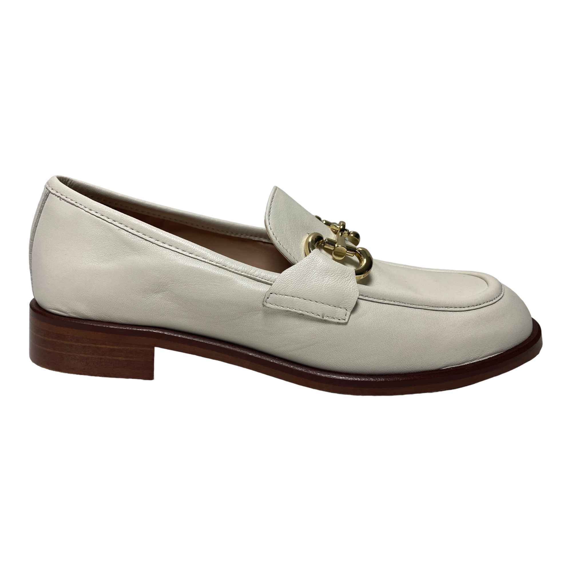 SCARPE MOCASSINO DONNA FABBRICA DEICOLLI 1 ANICE 104 PELLE BEIGE ORIGINALE PE