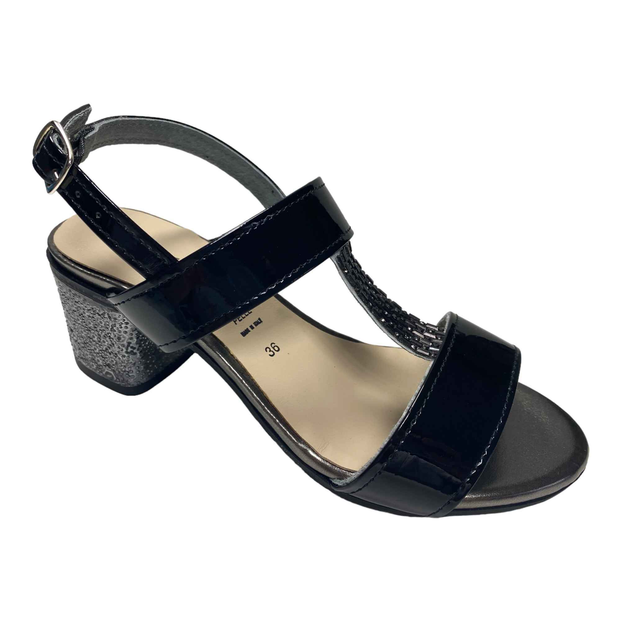 SCARPE SANDALI SANDALO DONNA MELLUSO H037095 PELLE NERO ORIGINALE PE