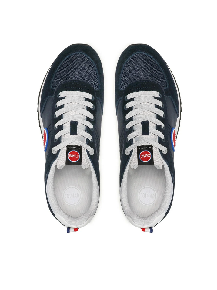 SCARPE SNEAKERS UOMO COLMAR TRAVIS AUTHENTIC 001 PELLE BLU ORIGINALE PE 2023