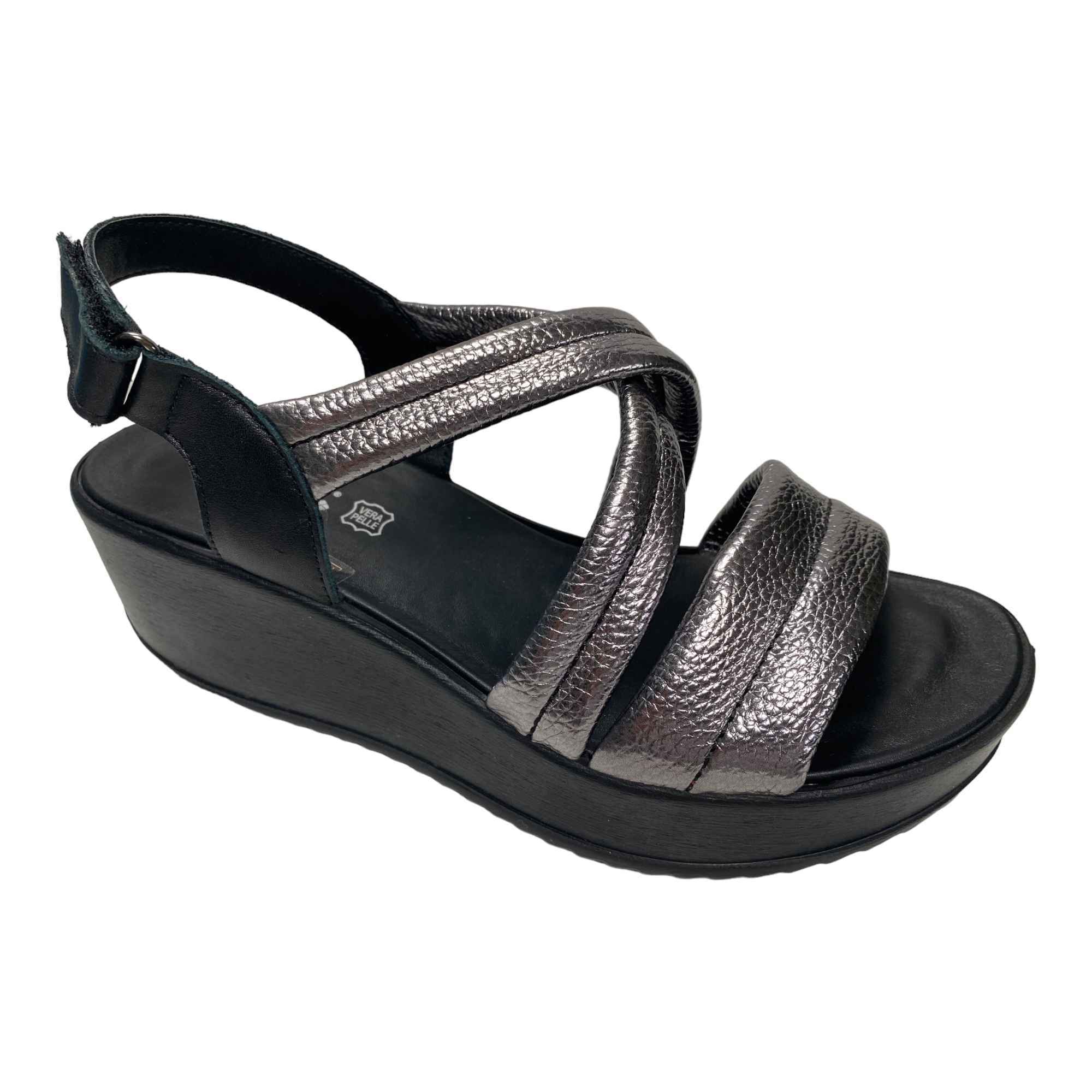 SCARPE SANDALO SANDALI DONNA IMAC 190528 157250 PELLE GRIGIO ORIGINALE PE