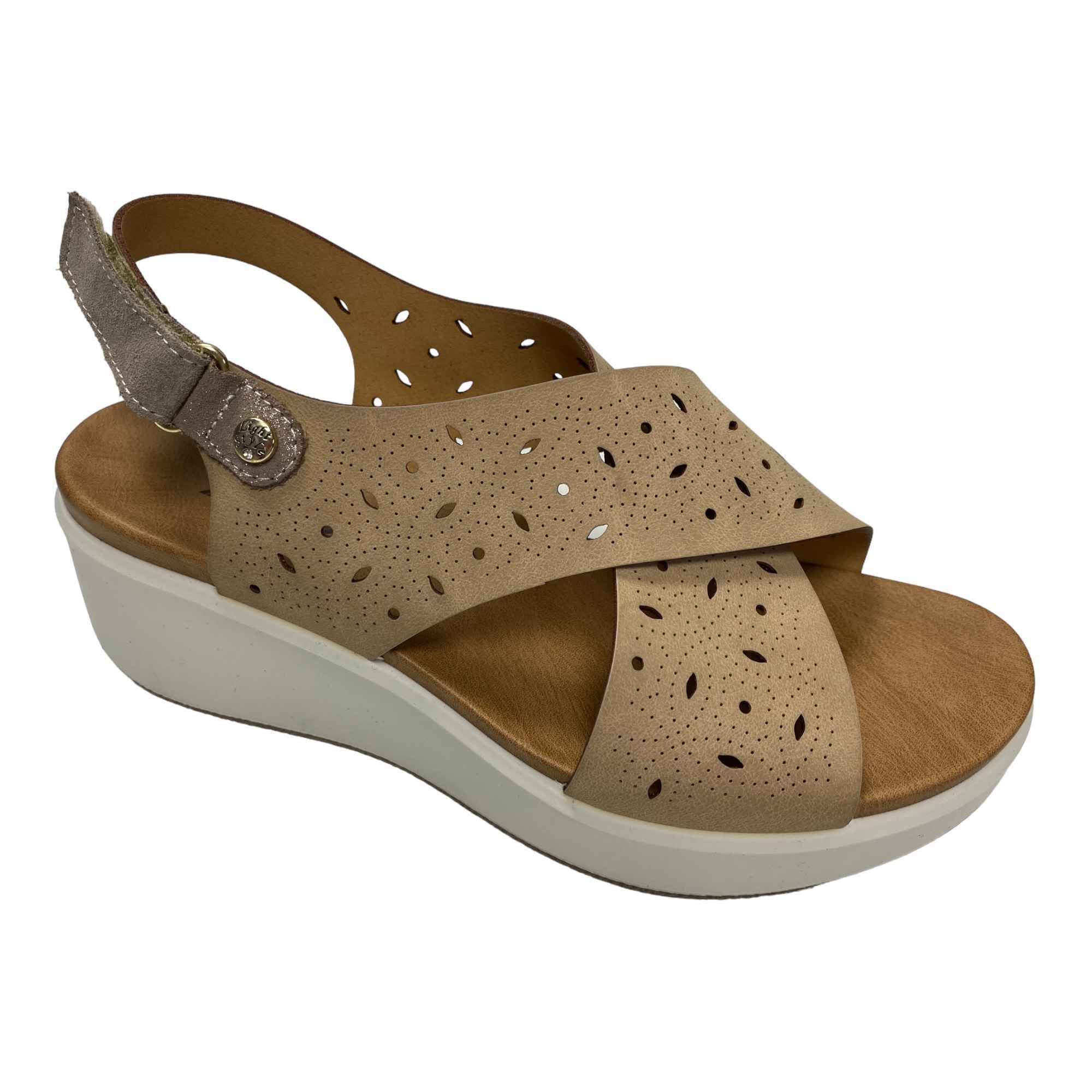 SCARPE SANDALO SANDALI ZEPPA DONNA IMAC 186683 158090 PELLE BEIGE ORIGINALE PE