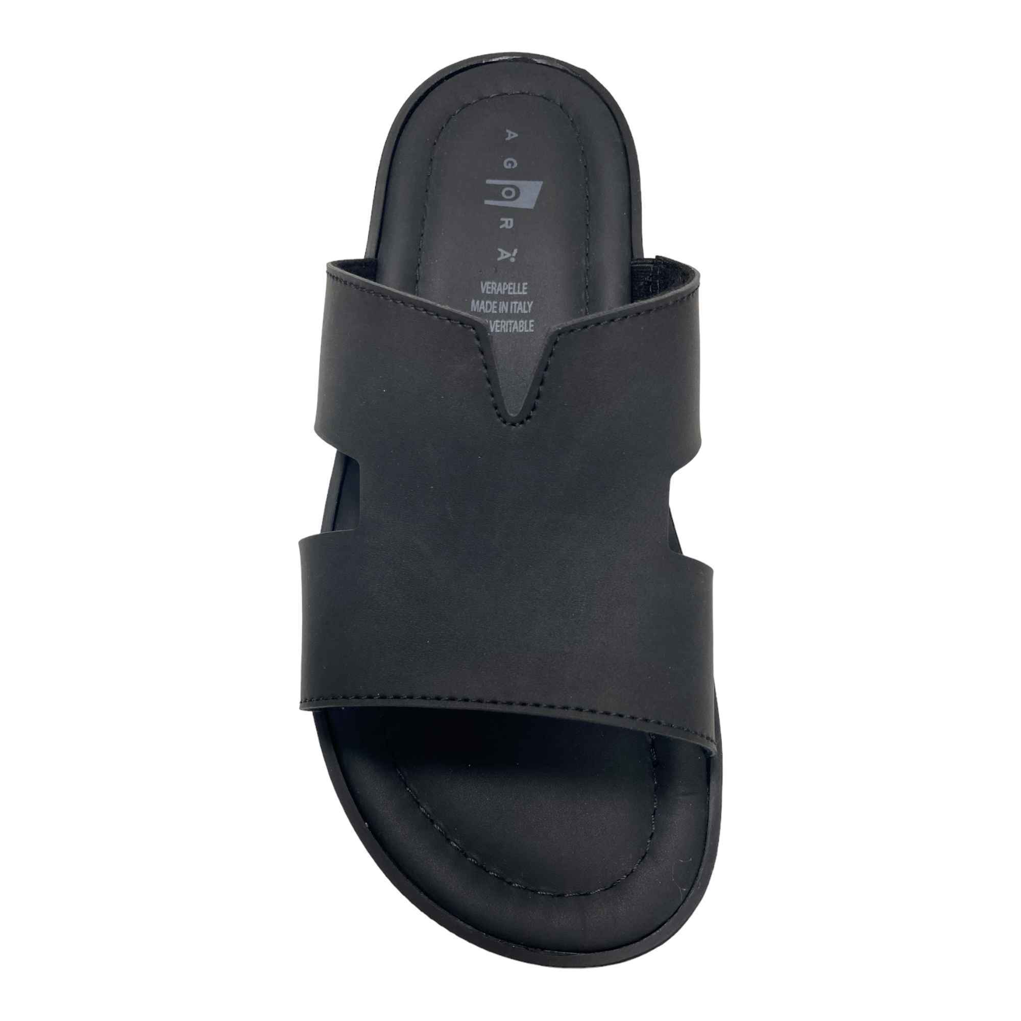 SCARPE CIABATTE SANDALI UOMO AGORA 8213 PS ECO PELLE NERO ORIGINALE PE 2023