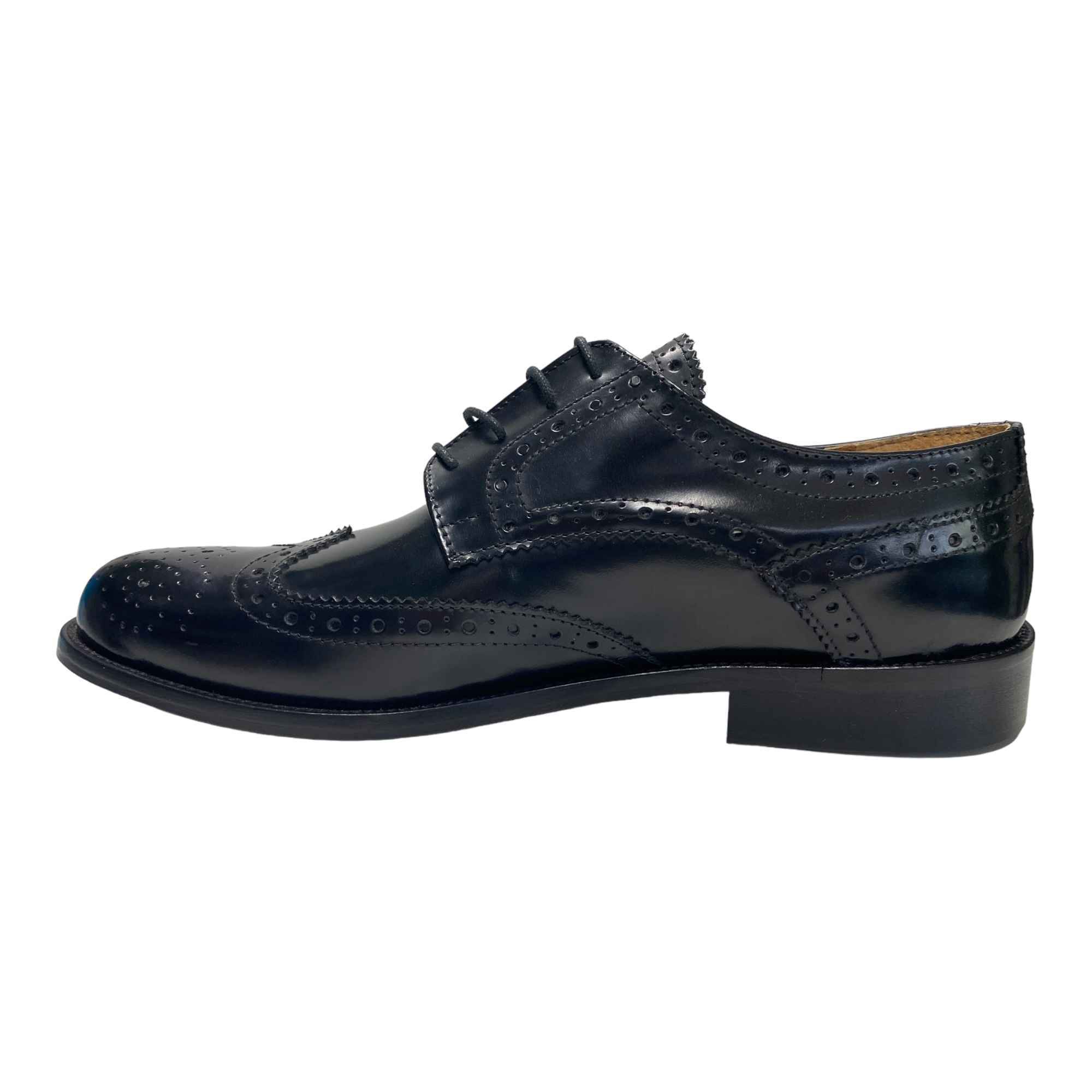 SCARPE DERBY ELEGANTE UOMO CAMPANILE COLLECTION 916 PELLE NERO ORIGINALE PE 2023